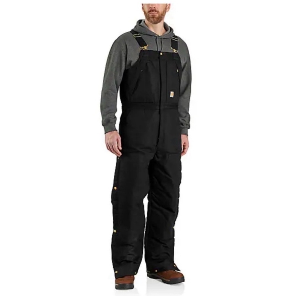 Carhartt Men's Black Insulated Bib Overalls